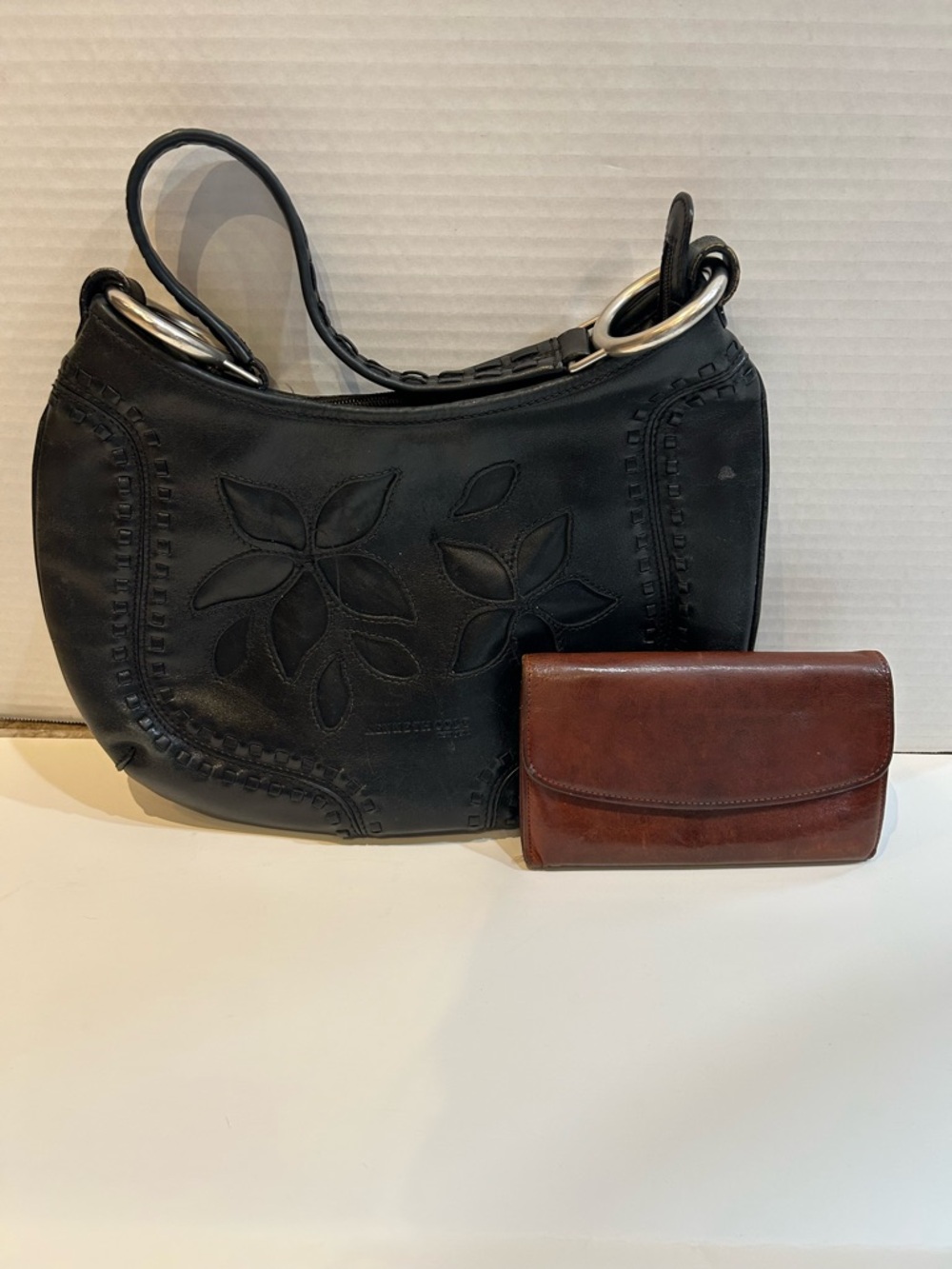 Coach Brown Leather Envelope Wallet Clutch